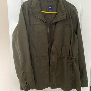 Gap cinch waste jacket dark green